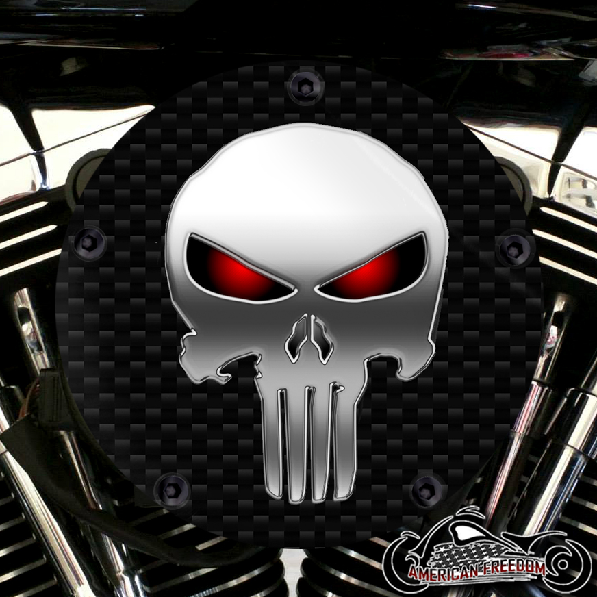 Harley Davidson High Flow Air Cleaner Cover - Red Eyed Punisher